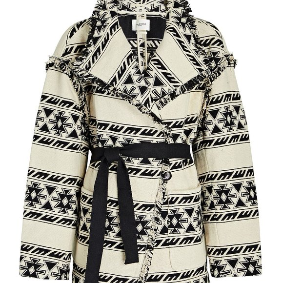 FW22 ISABEL MARANT ÉTOILE Josialo Fringed Jacquard Jacket